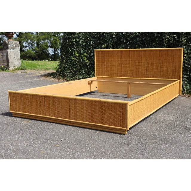 Rattan Double Bed by Dal Vera, 1970 For Sale - Image 3 of 7