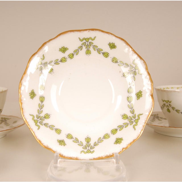 Limoges Porcelain Tea Set Art Nouveau Late 19th Century French A. Lanternier Floral Decor 15 Pieces For Sale - Image 9 of 11