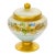 Mid-Century Modern Italian Venetian Art Glass Gilt & Painted Covered Jar For Sale