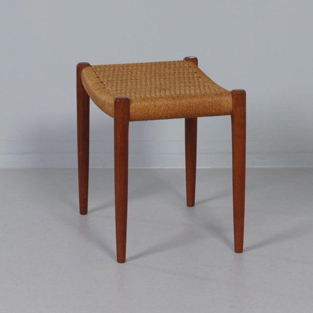 Danish Model 77A Stool by Niels Otto Møller for J.L. Møllers Møbelfabrik, 1960s For Sale - Image 4 of 8