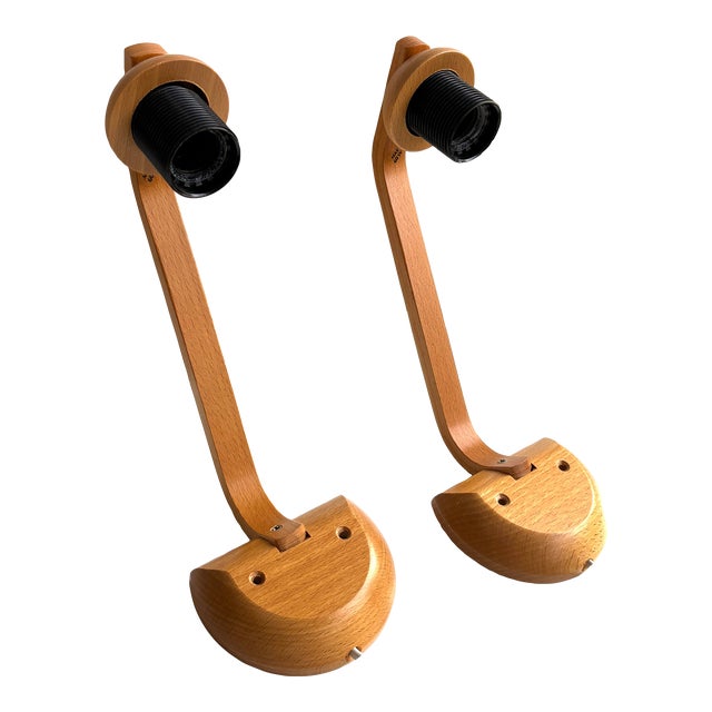 Pair of Pine Swedish 1970s Wall Lights / Sconces by Solbackens Svarveri For Sale