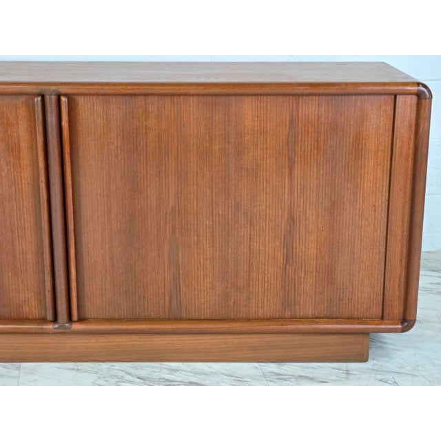 Wood 1960s Danish Teak Tambour Door Credenza by Kibaek Møbelfabrik For Sale - Image 7 of 11