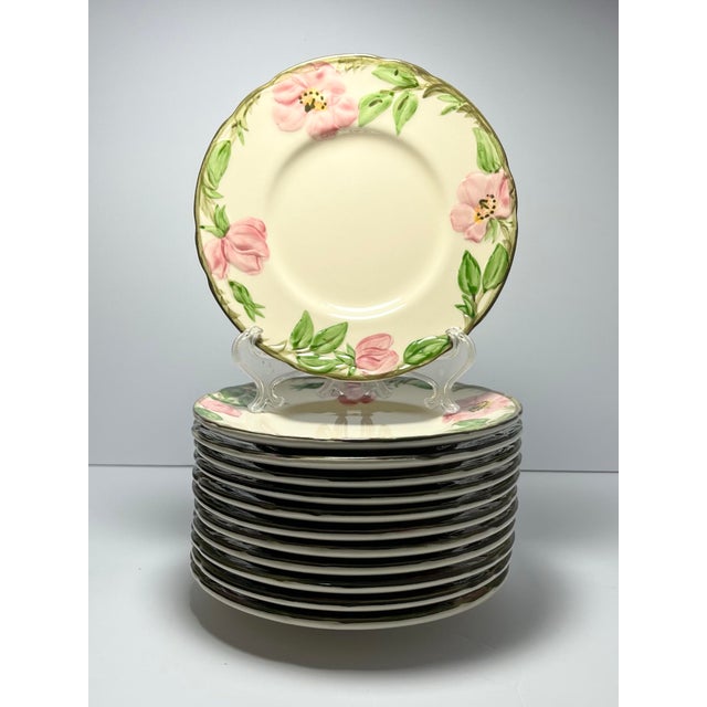 Franciscan “Desert Rose” Set of 12 Earthenware Bread Plates 6 3/8” Good vintage condition. No chips, cracks, or fleabites....