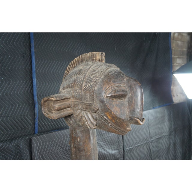 Monumental Baga Nimba Guinea African Tribal Shoulder Mask Headdress 71" For Sale - Image 4 of 13
