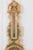 French 19th century painted and gold-gilt barometer and thermometer. It is a recognizable ‘banjo’ shaped scientific...