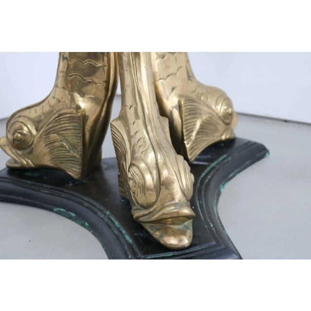 1960s Brass and Glass Dining Table, Italy, 1960s For Sale - Image 5 of 12