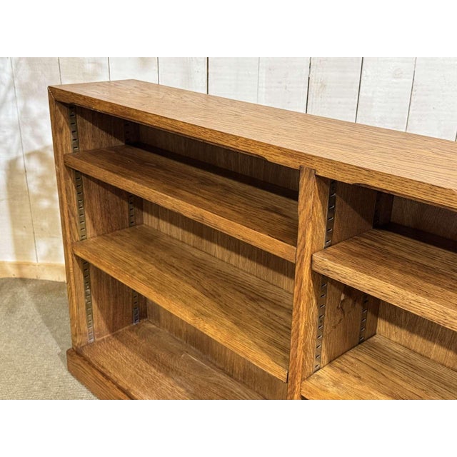 Vintage English Oak Bookcase, 1980s For Sale - Image 15 of 17