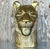 Vintage Brass Tiger Head Sculpture For Sale - Image 4 of 14