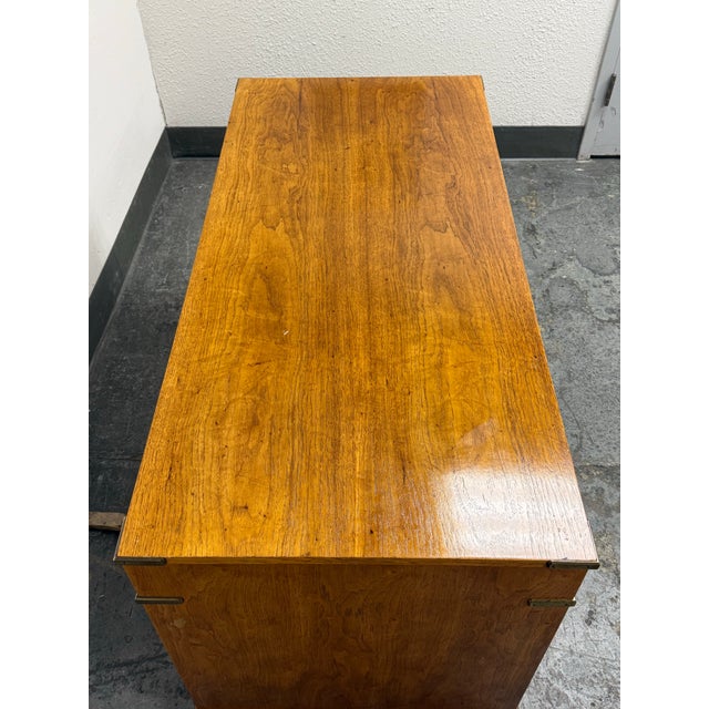 National Mt. Airy Campaign Oak Desk, Vintage For Sale In San Francisco - Image 6 of 12