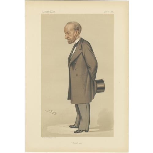 Ivory Vanity Fair Artist, Caricatures of Victorian Figures, 1883, Prints, Set of 3 For Sale - Image 8 of 9