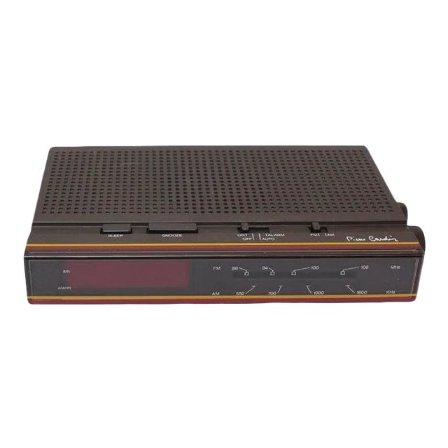 Vintage Pierre Cardin Am/Fm Electronic Alarm Clock Radio For Sale