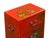 Oriental Bright Red Golden Flower Bird Graphic Drawers Chest For Sale - Image 10 of 13