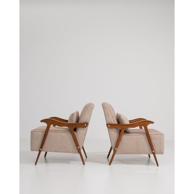 Pair Of Mid-Century Modern Armchairs For Sale - Image 13 of 16