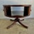 English Regency Drum Table With Leather Top, Flame Mahogany, England, 1930s For Sale - Image 3 of 9