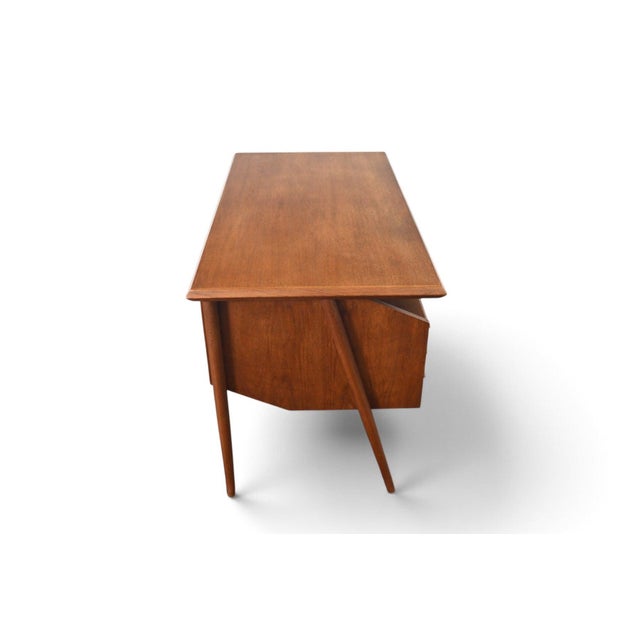 Brown Atomic Danish Modern Teak Desk by Tibergaard For Sale - Image 8 of 16