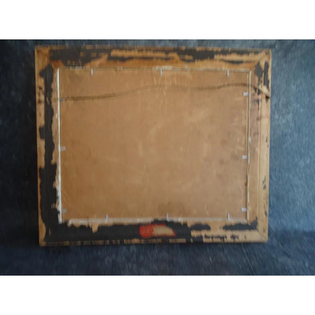 San Francisco Harbor Oil Painting on Board For Sale - Image 4 of 6