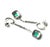 Emerald Shaped Emeralds Halo Diamond 3.50 Carat Lariat 14 Karat White Gold Earrings - 2 Pieces For Sale - Image 11 of 12