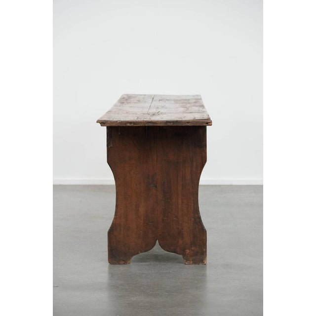Antique English Hallway or Dining Bench in Pinewood For Sale - Image 3 of 17