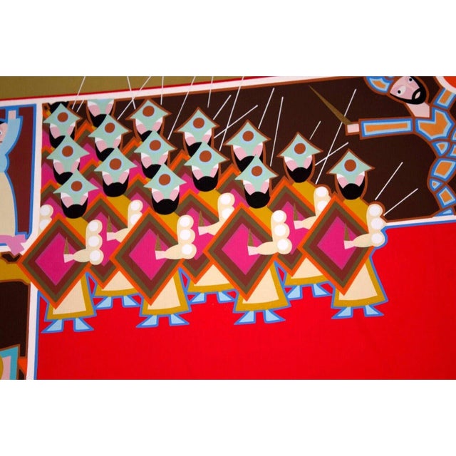 Modern Late 20th Century David Sharir Hannukah Signed Modern Judaica Serigraph on Paper 104/225 Unframed For Sale - Image 3 of 12