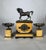 Charles X Style Mantelpiece Set with Horse Clock and Pair of Casseroles For Sale
