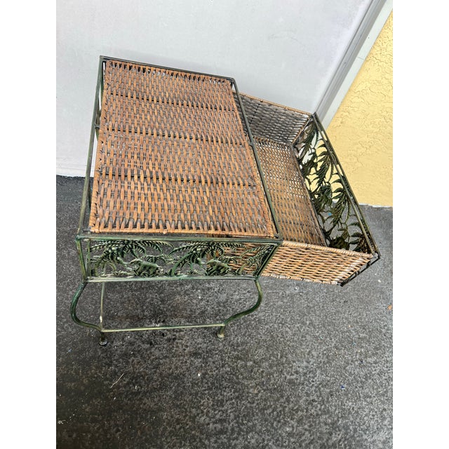Vintage Plant Stand or Side Table With Drawer For Sale - Image 4 of 10