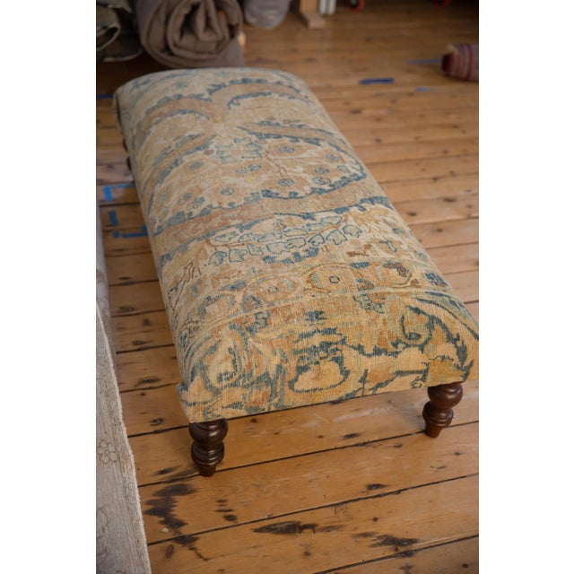 Vintage Persian Rug Ottoman Coffee Table For Sale - Image 9 of 10