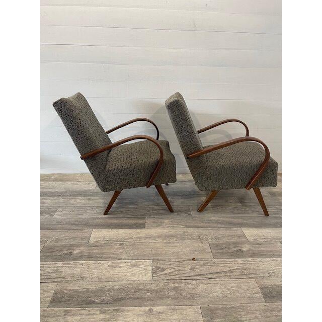 Vintage Retro Set of Relax Chairs by Halabala, 1940 Original upholstery In very good condition Dims; H= 79/45 cm W= 59 cm...