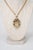 Gold Vintage Art Nouveau Pendant Necklace and Earring Set With Semi Precious Stones For Sale - Image 8 of 8