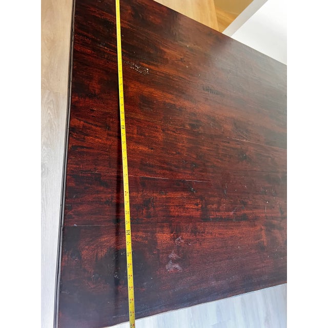 Heavy Solid Wood Dining Table For Sale - Image 10 of 12