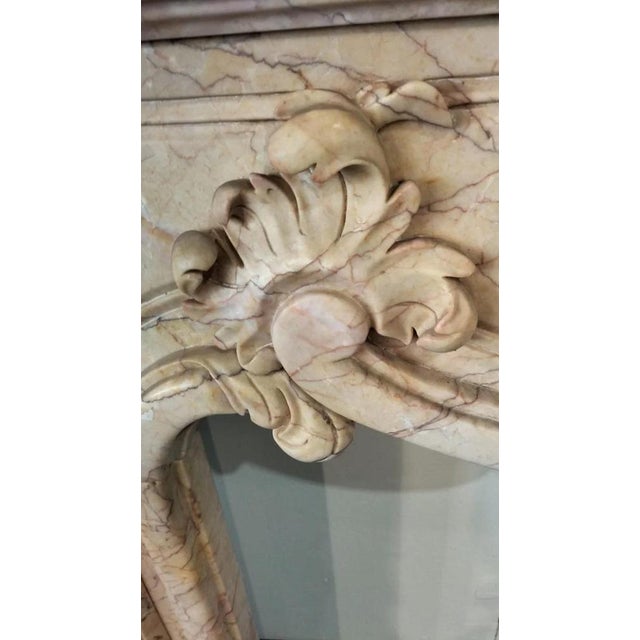Fireplace in Cream Valencia Marble, Venice, Italy, 19th Century For Sale - Image 5 of 7