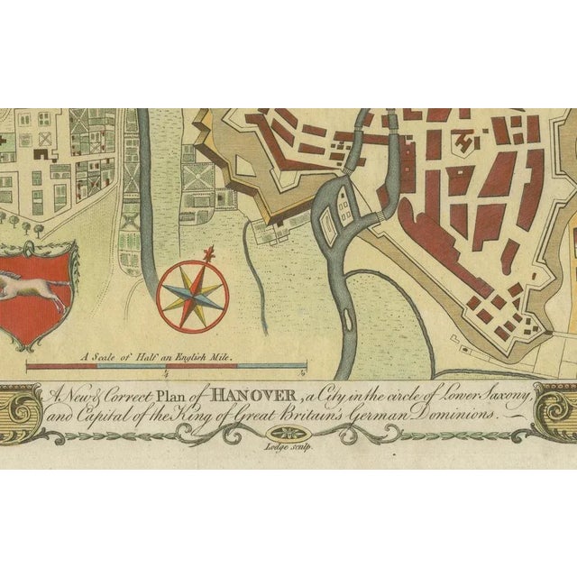 Decorative Map of Hanover by Lodge, 1785 For Sale - Image 5 of 6
