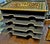 Mid 20th Century Vintage Lacquered Marquetry Executive Desk Organizer Set, 2 Pieces For Sale - Image 5 of 7