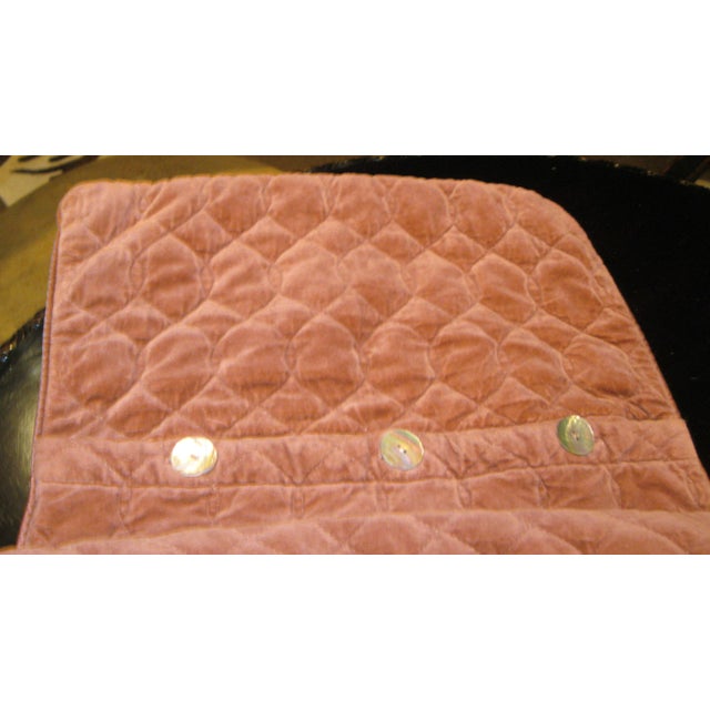 2000s Bella Notte Rouge Velvet Quilted Pillow Cover For Sale In Los Angeles - Image 6 of 13