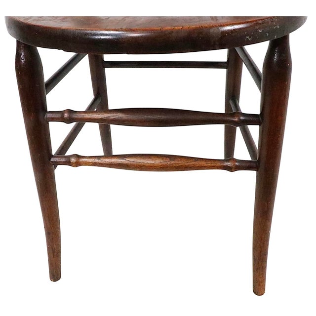 Early 20th Century Victorian Oak Bentwood Side Chair For Sale - Image 9 of 12