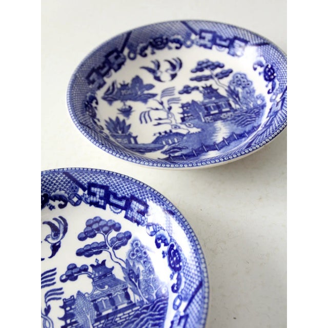 Vintage Blue Willow Bowls Pair For Sale - Image 9 of 11