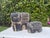 Vintage Brutalist Blackwashed Terracotta Elephant Sculptures – Graduated Pair For Sale In Naples, FL - Image 6 of 12