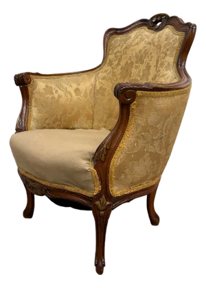 Antique French Louis XV Style Bergere Armchair