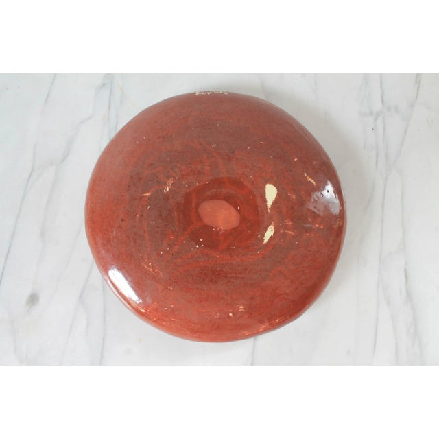 Cream Vintage Whimsical Ceramic Plate For Sale - Image 8 of 8