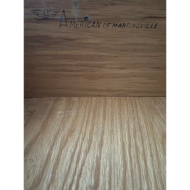 Vintage Mid-Century Modern Highboy Dresser by American of Martinsville For Sale - Image 9 of 9