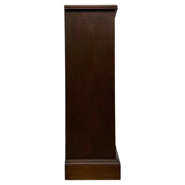 Antique Early 20th Century English Linenfold Oak Bookcase For Sale - Image 6 of 14
