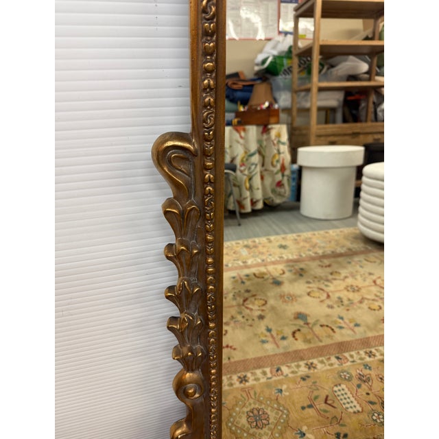 Glass Anthropologie Gleaming Primrose Floor Mirror, Gold For Sale - Image 7 of 12