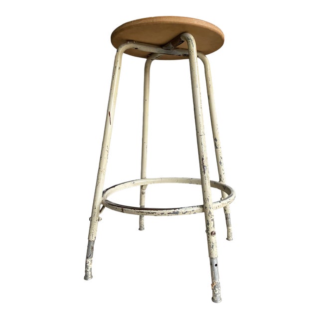 Industrial Steel Plant Stand / Stool / Nightstand Chairish