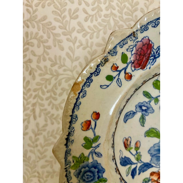 Traditional Antique Mason's Ironstone Plate, Mark & Pattern #1, Grasshopper, Georgian, Circa 1815-1820 For Sale - Image 3 of 6