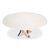 Art Deco Transitional Round Dining Table, Medium - White Oak With Iron Pedestal For Sale - Image 3 of 11