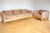 Wood Mid-Century Modernist Sofa and Armchair in Blonde Maple and Upholstery attributed to Terence Conran, 1970s, Set of 2 For Sale - Image 7 of 18