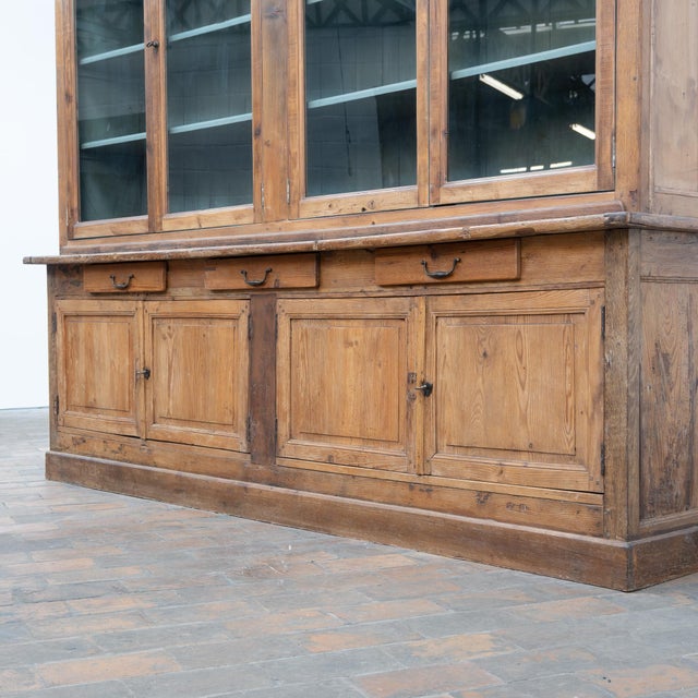 Antique Oak and Fir Bookcase, 1900 For Sale - Image 10 of 12