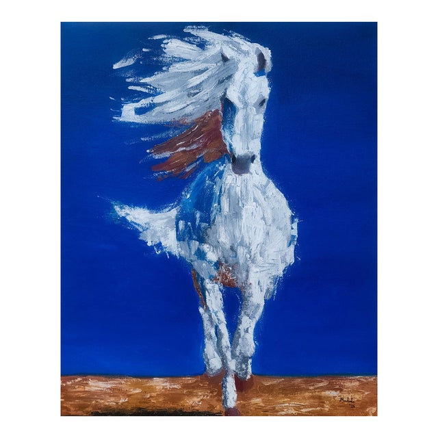 Toward the Light, By, Madoti Oluwadamilare (2026) Acrylic on Canvas, Horse Painting For Sale