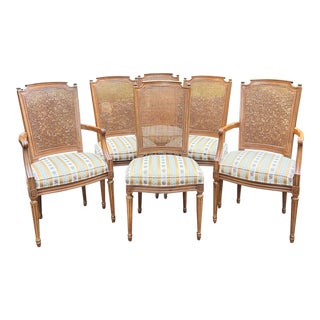 Henredon Regency Caned Back Dining Chairs - Set of 6 For Sale