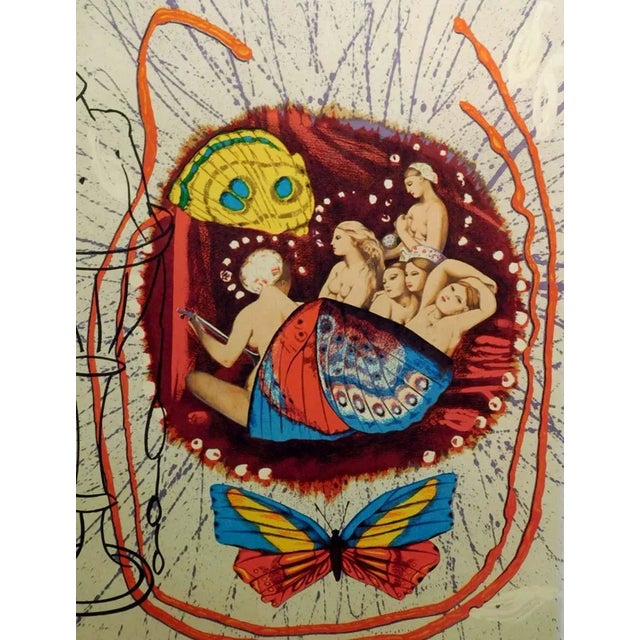 Salvador Dali "Ten of Coins" Renaissance-Papillons Anciennes Suite Hand Signed For Sale In Denver - Image 6 of 6