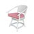 Coastal 1960s Bamboo Game Table and Four Swivel Chairs Attributed to Ficks Reed - A Set For Sale - Image 3 of 14